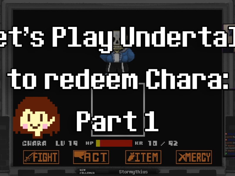 Let’s Play Undertale to Redeem Chara (and talk about mental health)